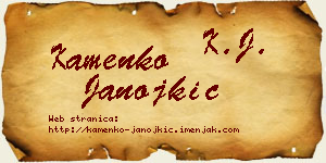Kamenko Janojkić vizit kartica